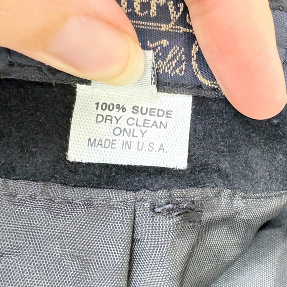 Marshall Fields Country Shop Vintage Black Suede Skirt - Picture 9 of 10